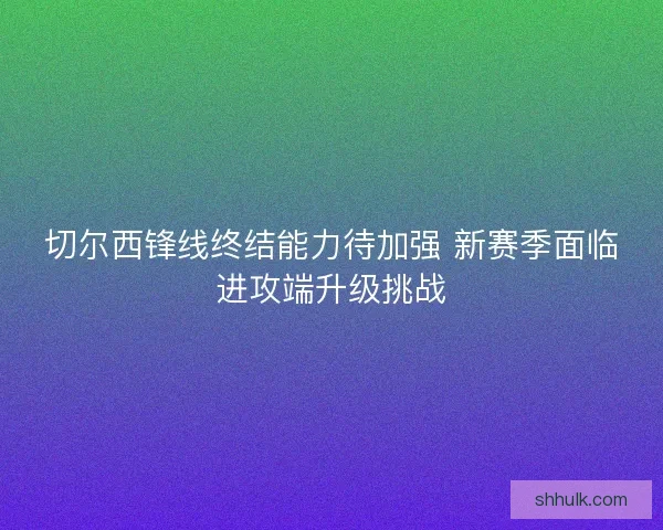 切尔西锋线终结能力待加强 新赛季面临进攻端升级挑战